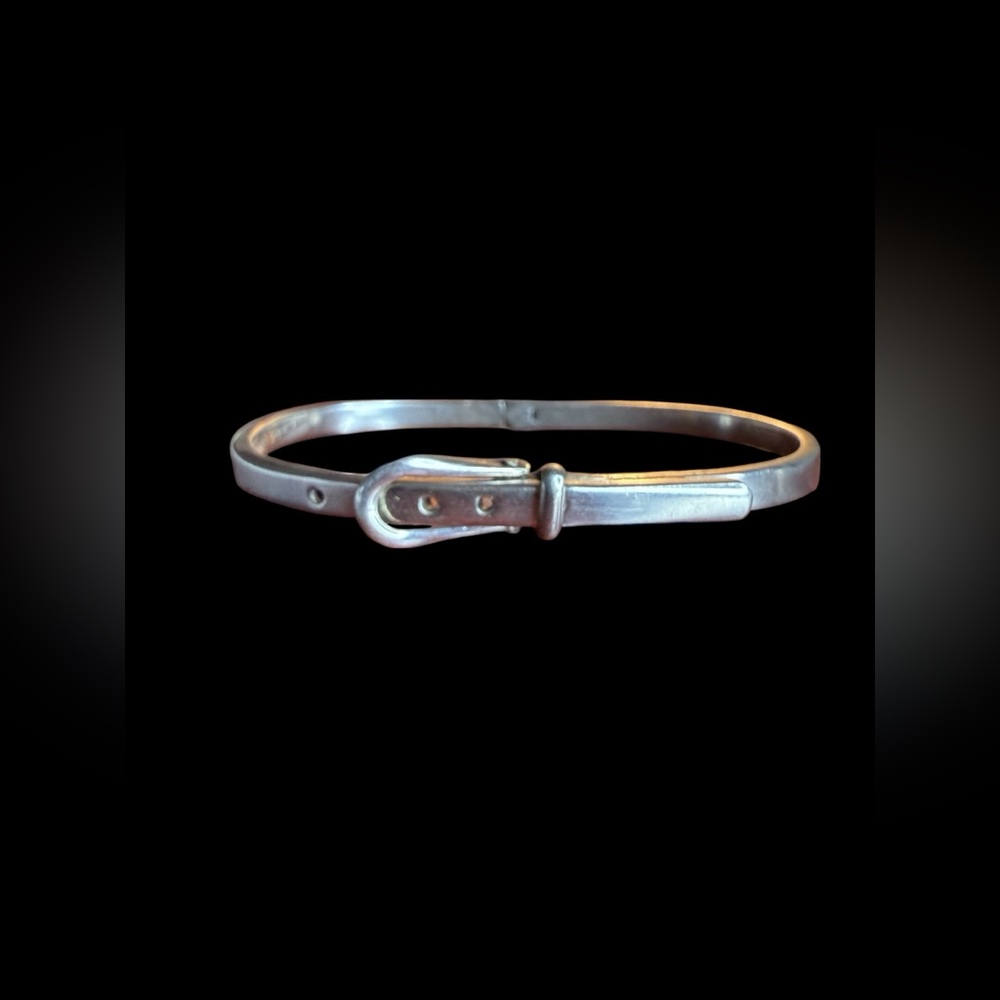 Sterling Silver 925 Mexico Buckle Bracelet CII Adjustable 6-7”